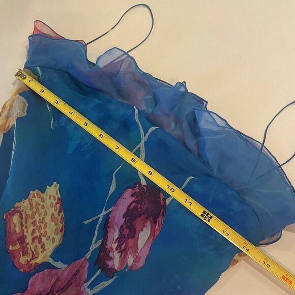 Ralph Lauren Collection Purple Label Floral 90s Silk Slip Dress Midi Sleeveless - Picture 7 of 15